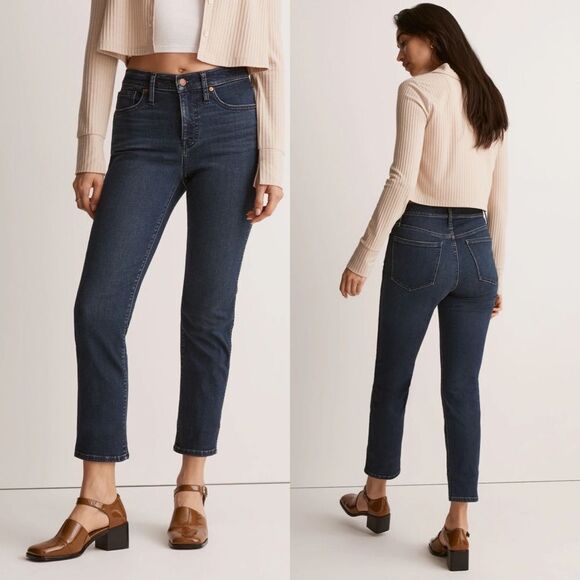 Madewell Mid-Rise Stovepipe Jeans in Dahill Wash Women’s Size 26 - Picture 1 of 8